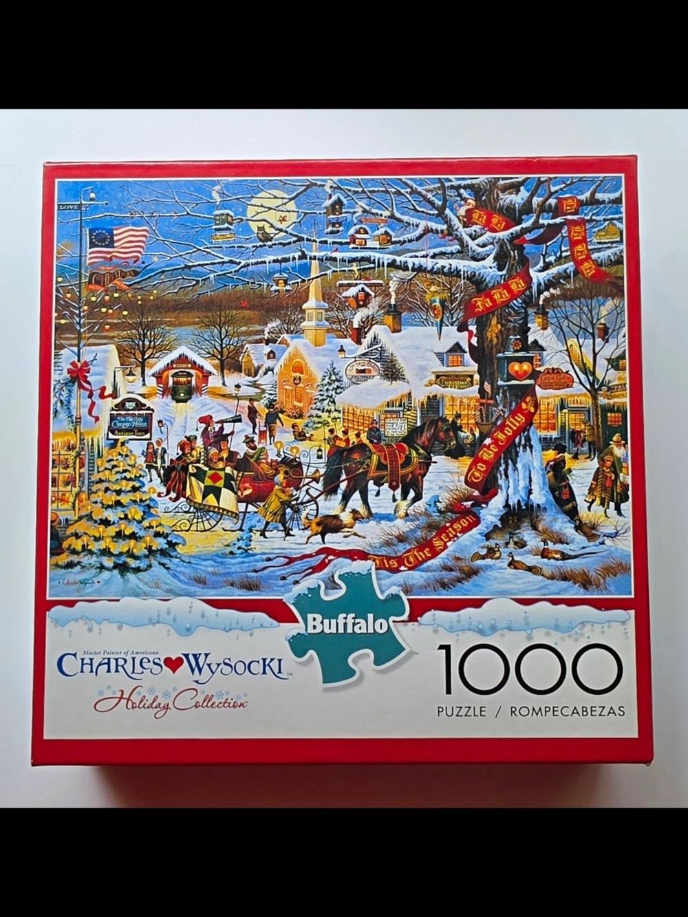 NWT Charles Wysocki Holiday Buffalo 1000-Piece Puzzle